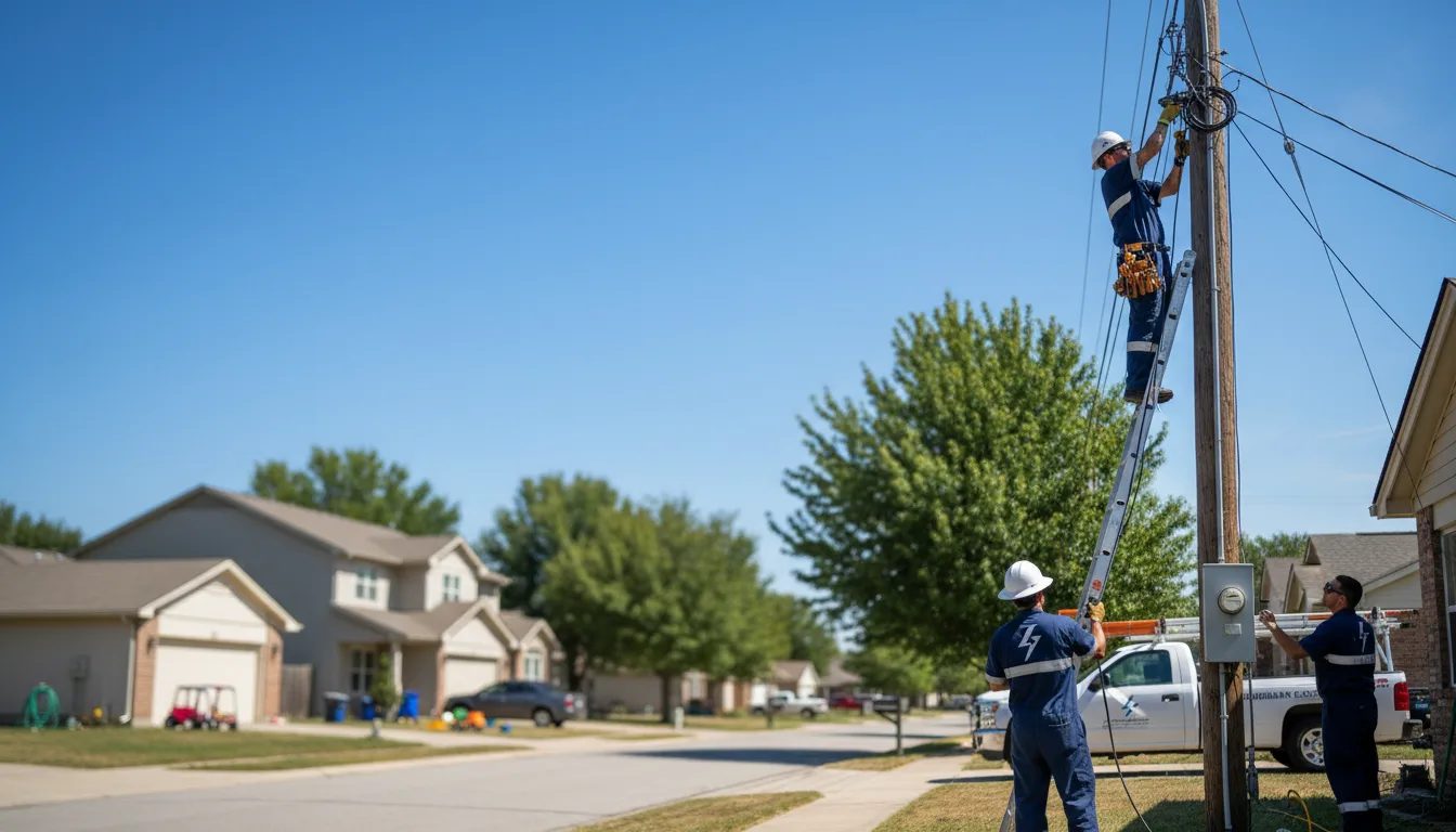 Residential electrician providing installation services in Mabel, MN